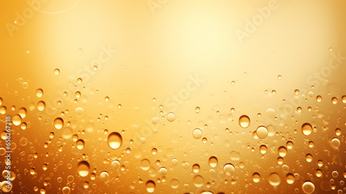 golden beer bubbles water drop background with copy space