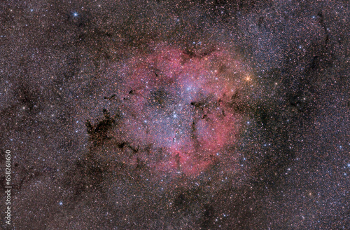 background with space and elephant trunk nebula in Cepheus  photo