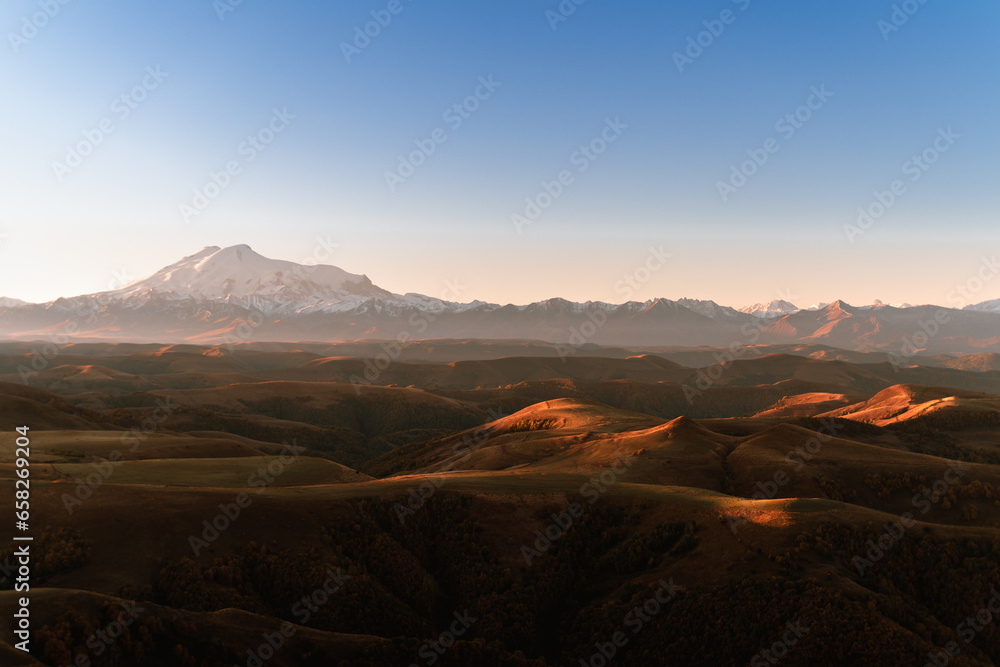 sunset in the mountains