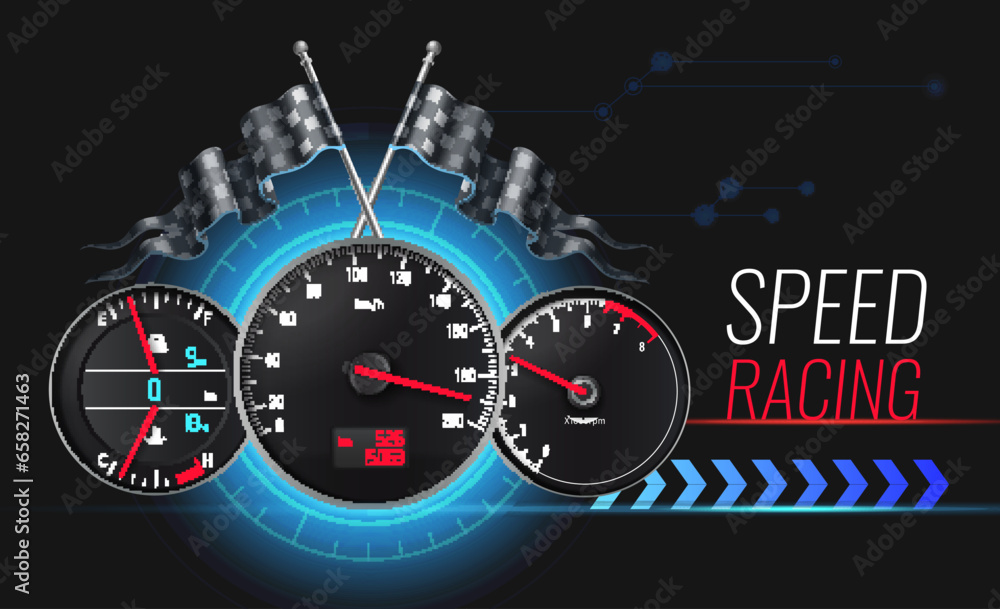 Fototapeta premium Speed Racing Poster