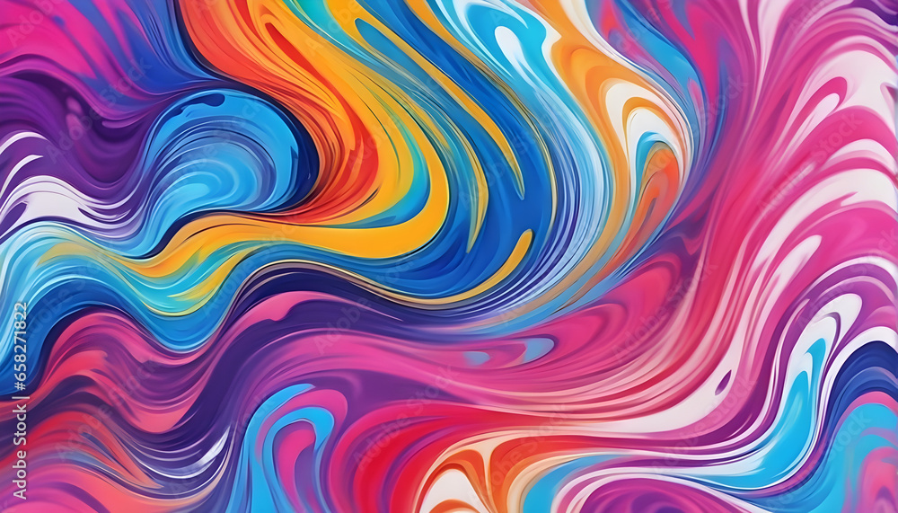 Abstract marbled acrylic paint ink painted waves painting texture colorful background banner - Bold colors, rainbow color swirls wave white Abstract marbled acrylic paint ink painted waves painting texture colorful background banner - Bold colors, rainbow color swirls wave white