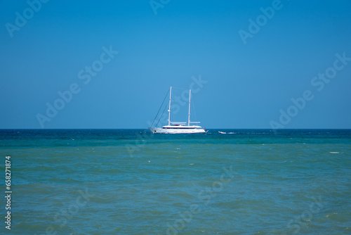 yacht in the sea