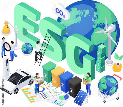 Esg Isometric Concept