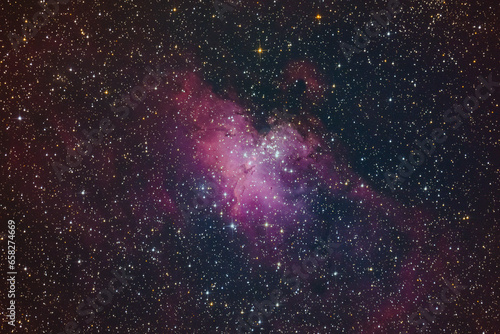 Eagle nebula with pilars of creation, messier 16 photo