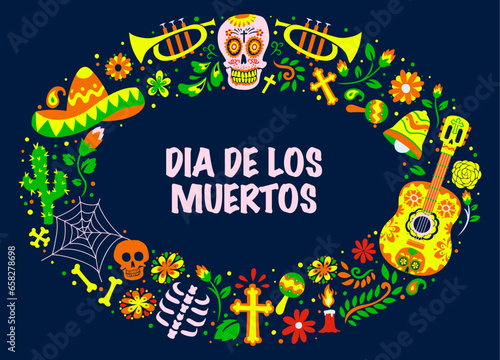Dia De Los Muertos Holiday Greeting Card Design © bazzier