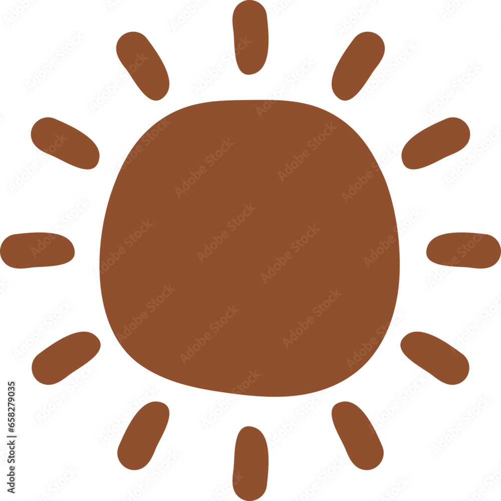 Obraz premium Scandinavian Drawing Sun