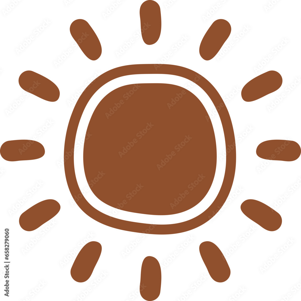 Obraz premium Scandinavian Drawing Sun