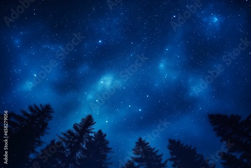 night sky with stars and aurora