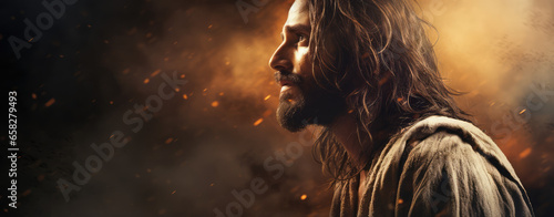 portrait of Jesus, savior of mankind
