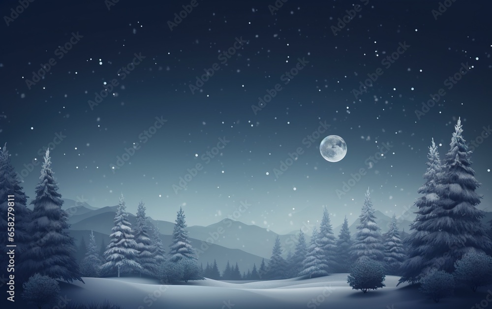 Winter Christmas background. AI, Generative AI