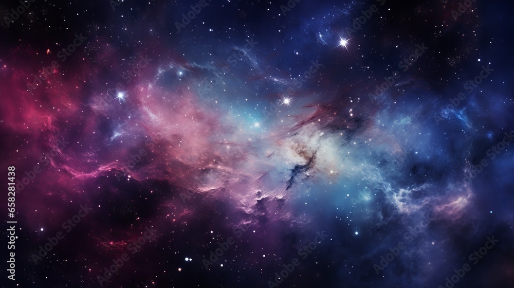 Nebula and stars in deep space. Purple space stars in night sky, abstract background Nebula and stars in deep space. Purple space stars in night sky, abstract background