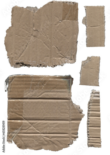 Damaged Cardboard PNG Backgrounds & Shapes