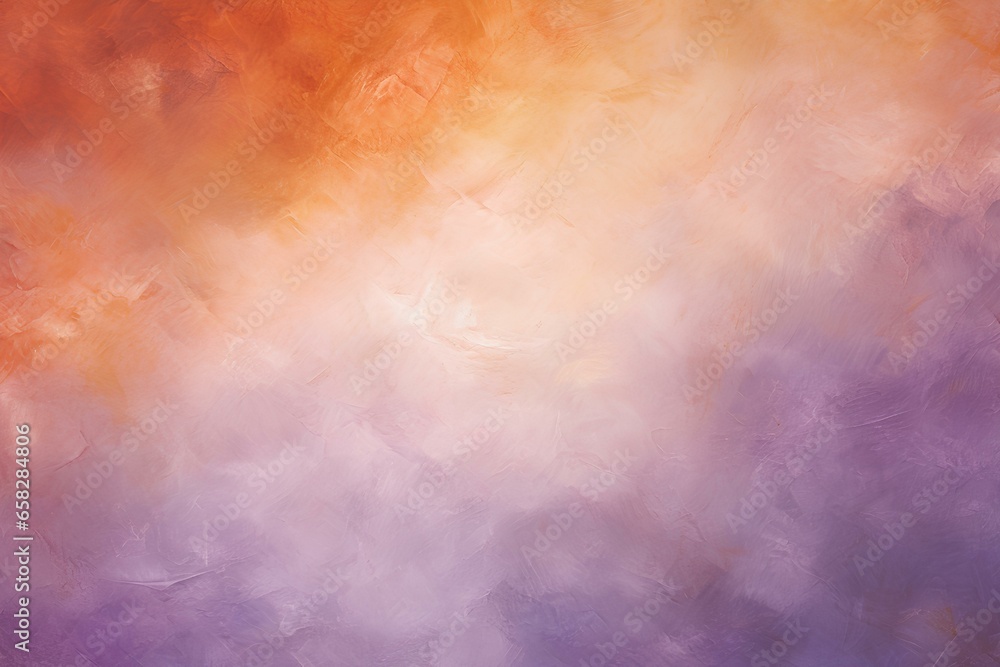 purple and orange abstract textured backgrounds. gradient. in the style of smokey background, fresco, large canvas format. generative AI