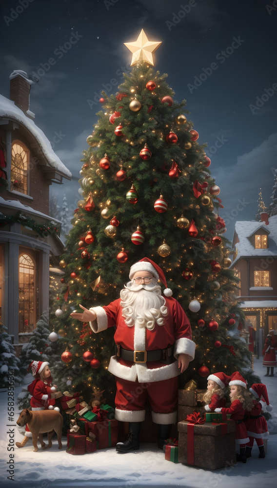  Christmas Tree Spectacle with Santa Claus Joy
