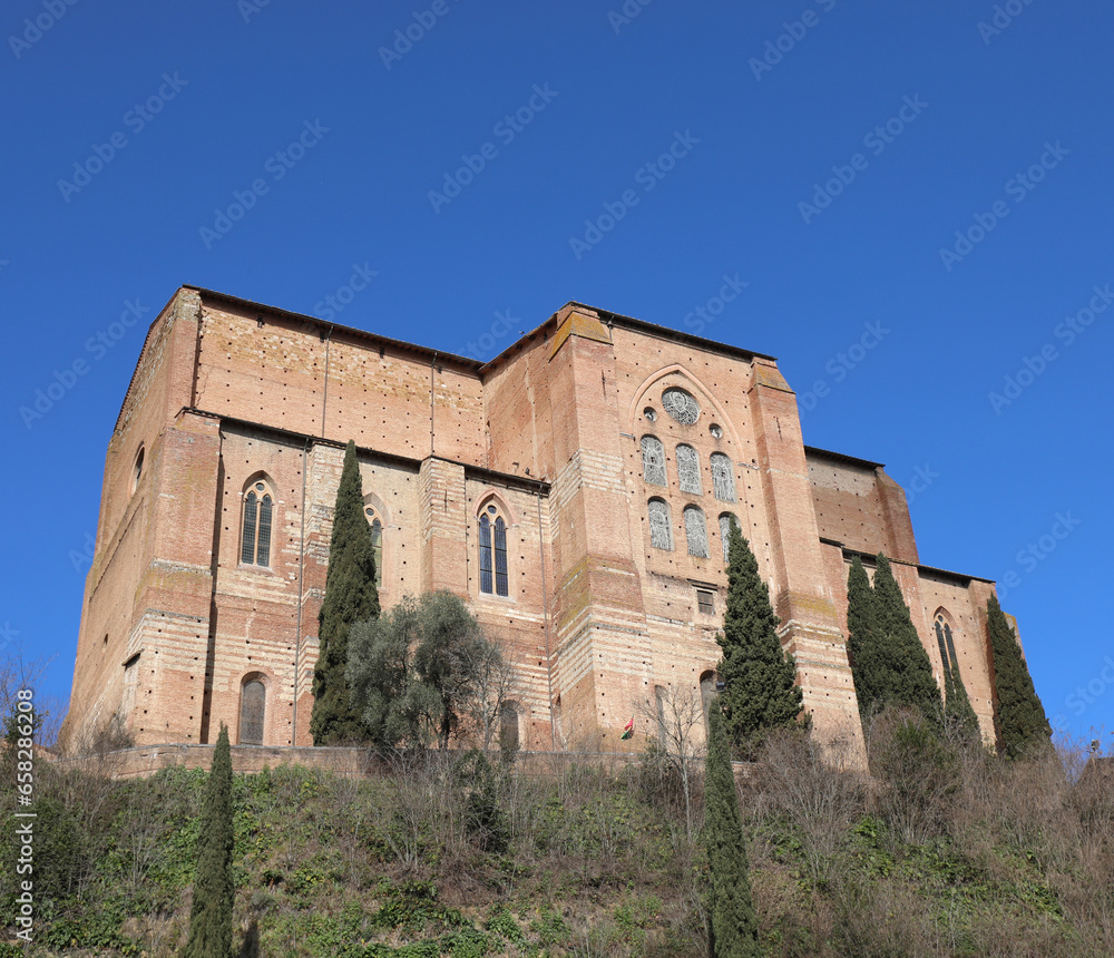 Church of SAINT DOMINICAN also called San Domenico in Siena city in Italy