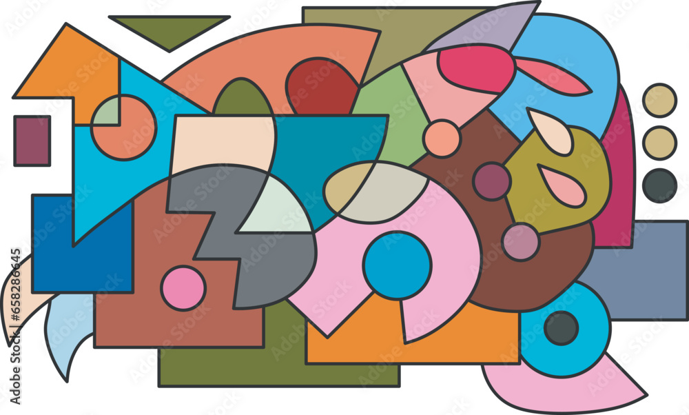 Naklejka premium colorful abstract art for decoration