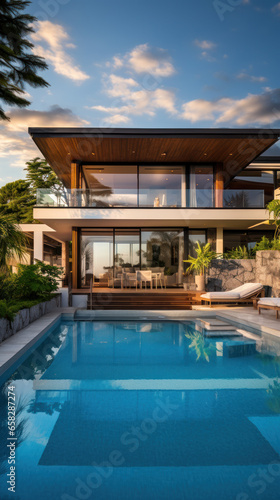 Wallpaper Mural Luxury villa with a swimming pool, expensive real estate, holiday by the sea in a rented villa Torontodigital.ca