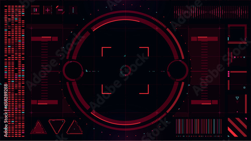 Set of Sci Fi Modern User Interface Elements. Futuristic Abstract HUD. Good for game UI. Vector Illustration EPS10