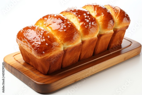 Brioche bread beautiful isolated on white background