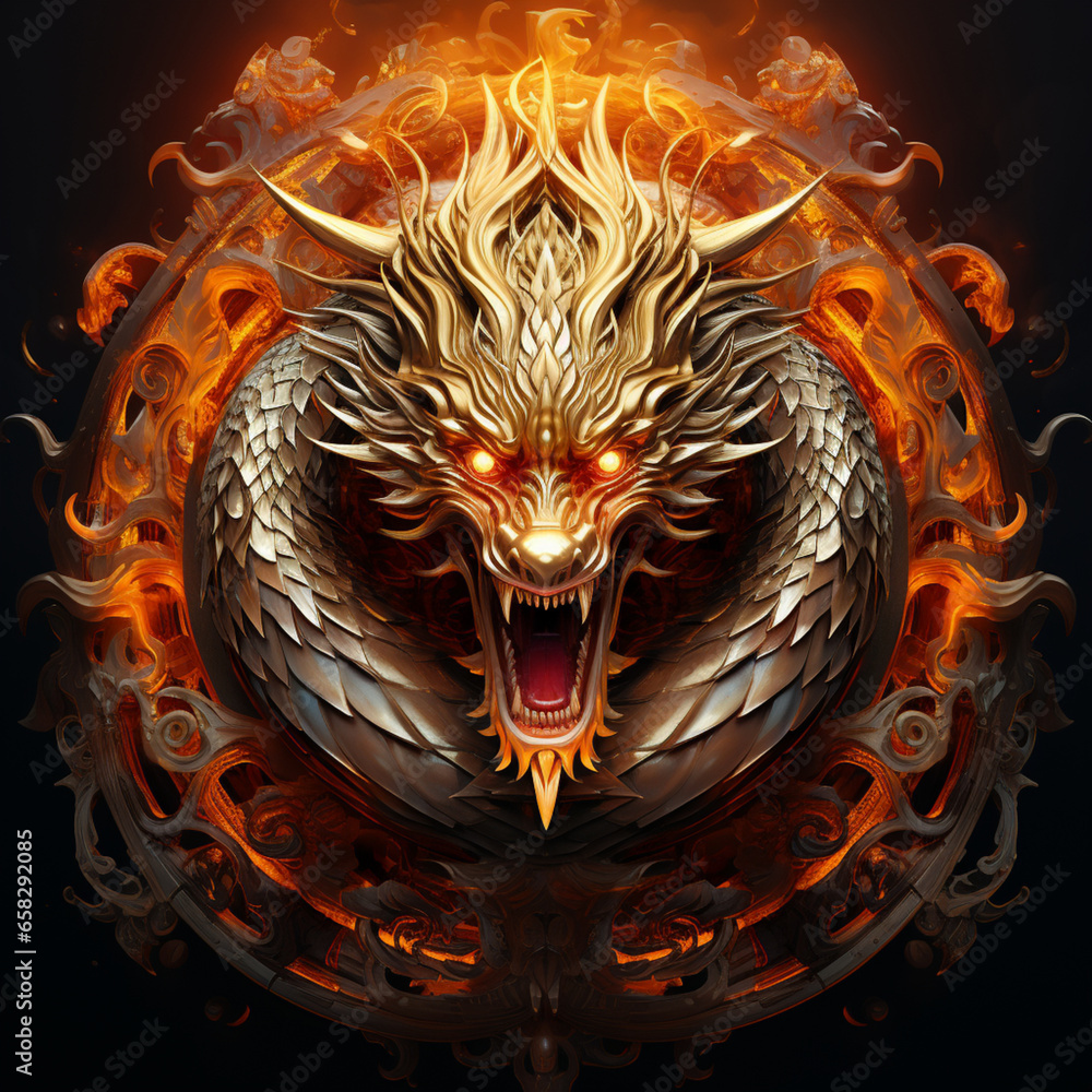 dragon symbol of the 2024 year chinese zodiac sign 