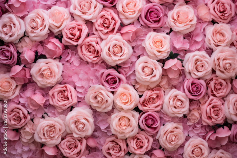 Pink roses background