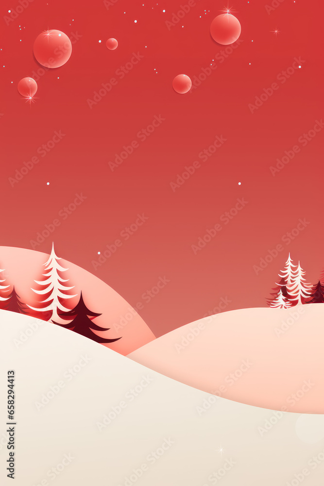 Christmas pine tree with snow invitation, greeting vertical background Christmas pine tree with snow invitation, greeting vertical background