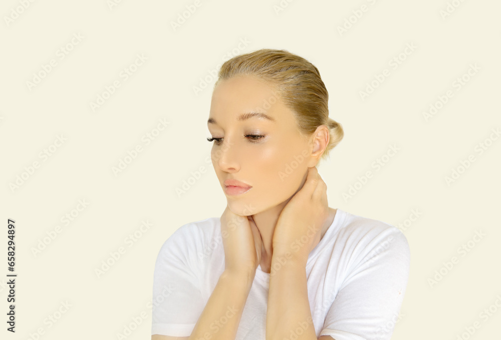 Shot of a beautiful woman.Middle aged woman portrait, cosmetology concept. Shot of a beautiful woman.Middle aged woman portrait, cosmetology concept.