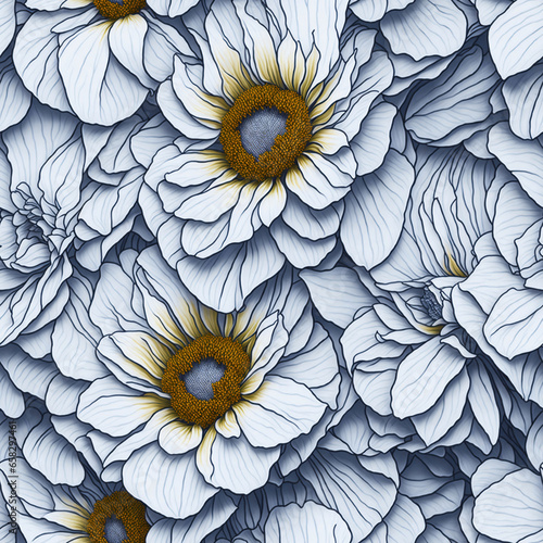 Blumen, sich wiederholendes Muster, nahtlos, tiling