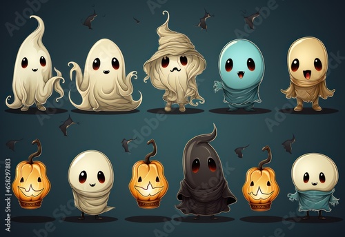 evil_halloween_ghost_with_bats_and_frame 3