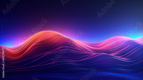 Neon Waves Background photo