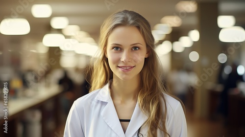 Pre - Medical Education: Portrait of a committed medical student, biology, chemistry or pre - medical education.