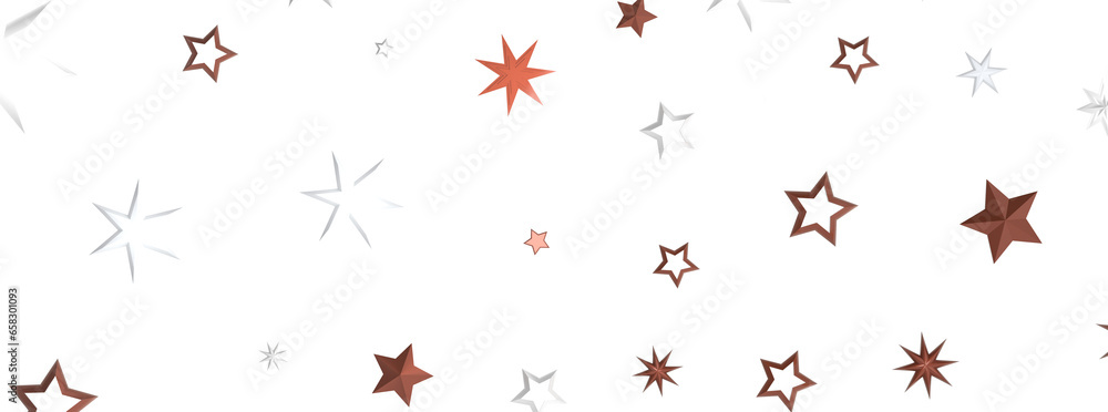Celestial Christmas Symphony: Enthralling 3D Illustration of Falling Holiday Starbursts Celestial Christmas Symphony: Enthralling 3D Illustration of Falling Holiday Starbursts