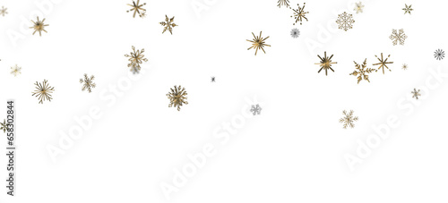 Snowflake Whirlwind: Exquisite 3D Illustration of Descending Christmas Snowflakes in Motion