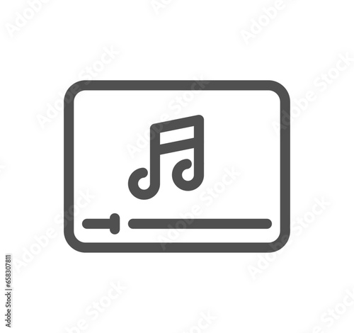 Audio and video related icon outline and linear vector.