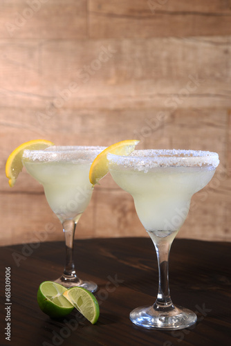 margarita typical mexican drink with tequila and lime, cozumel alcoholic drink coronita photo