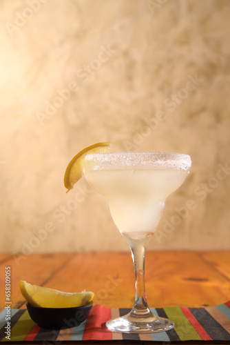 margarita typical mexican drink with tequila and lime, cozumel alcoholic drink coronita photo