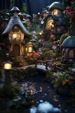 dwarf house in the night