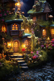 dwarf house in the night