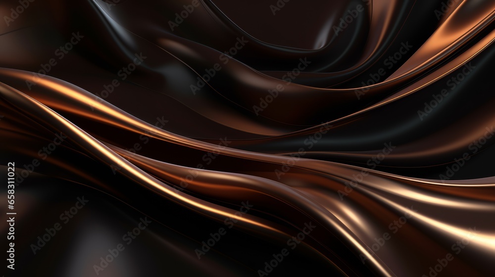 Black 3d render of dark BROWN and black silk Black 3d render of dark BROWN and black silk