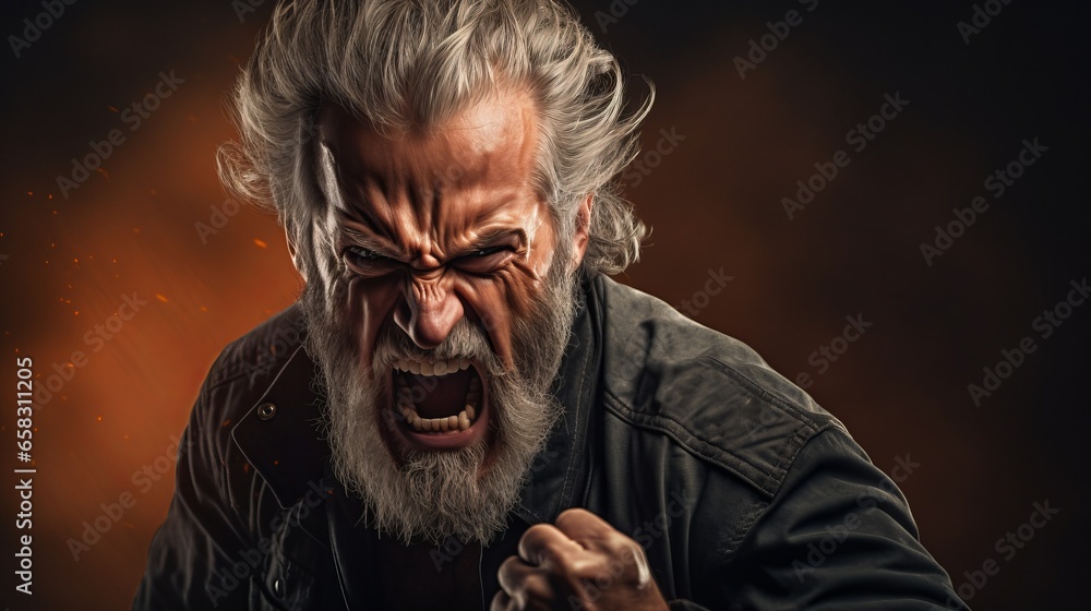 Naklejka premium Studio shot of a man expressing determination