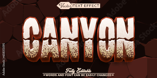 Canyon Vector Editable Text Effect Template photo