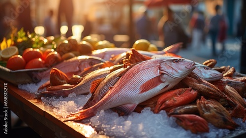 Mediterranean fish rare market full frame