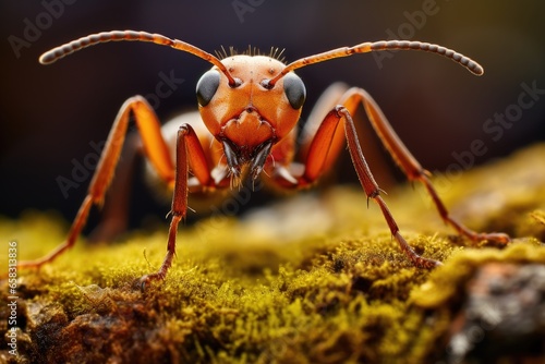 Macro photography of an ant