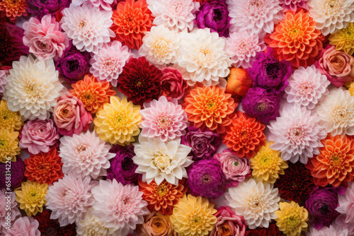 Colorful chrysanthemum flowers background