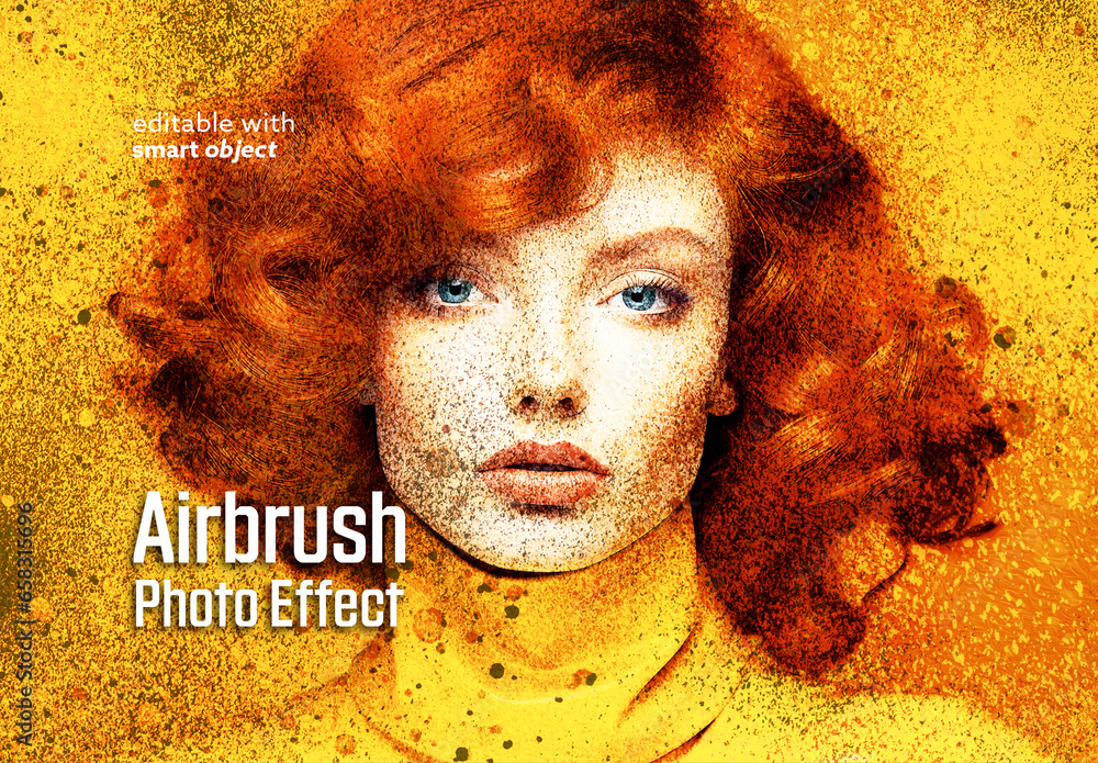 Airbrush Painting Effect Stock Template Adobe Stock