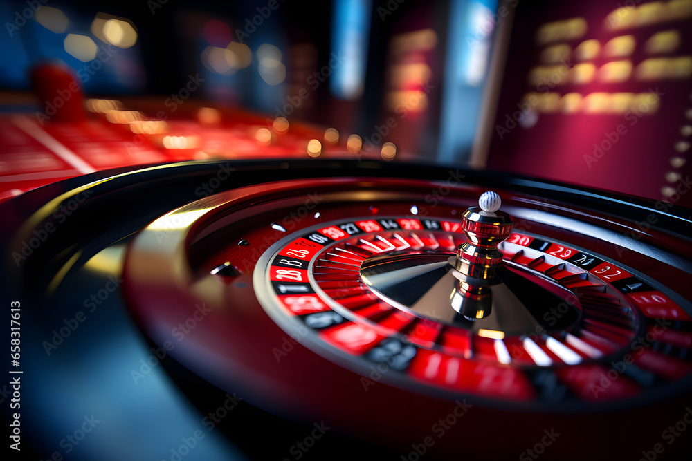 Obraz premium casino rule closeup. The concept of roulette, casino, gambling, addiction, Vegas. ia generated