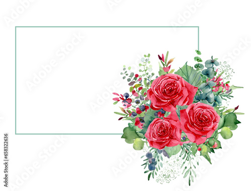 Ramka dekoracyjna na tekst róże