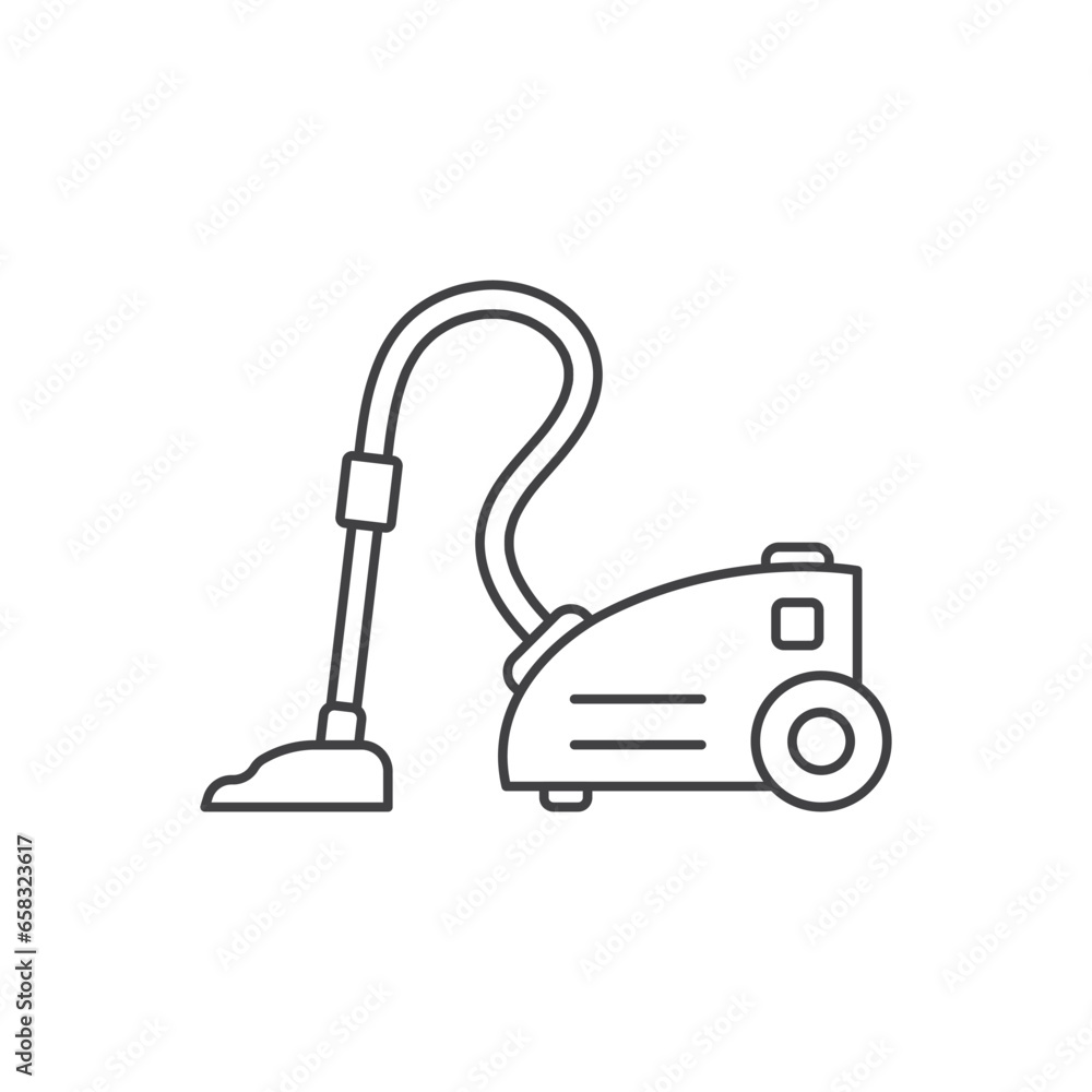 Vacuum cleaner icon in flat style. Equipment for house cleaning vector illustration on isolated background. Clean machine sign business concept. Vacuum cleaner icon in flat style. Equipment for house cleaning vector illustration on isolated background. Clean machine sign business concept.
