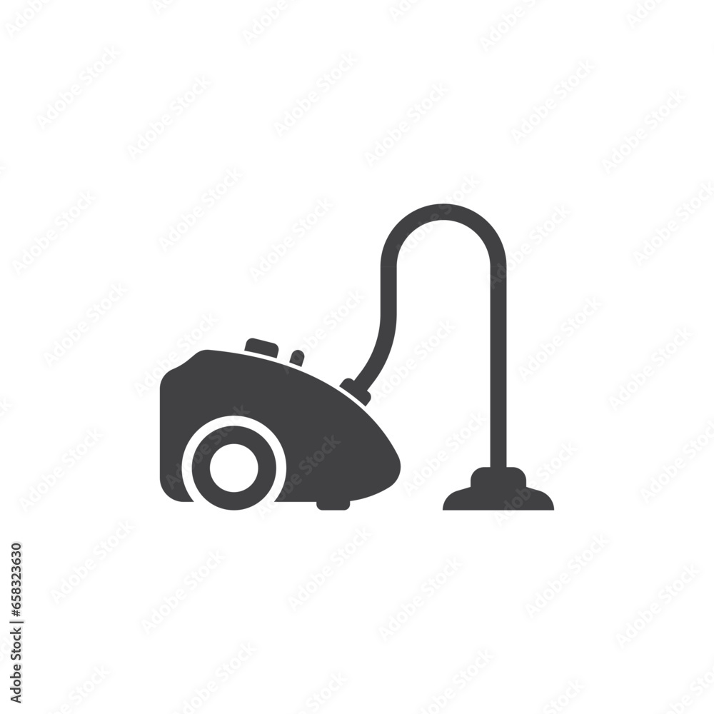 Vacuum cleaner icon in flat style. Equipment for house cleaning vector illustration on isolated background. Clean machine sign business concept. Vacuum cleaner icon in flat style. Equipment for house cleaning vector illustration on isolated background. Clean machine sign business concept.