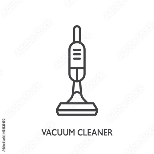 Vacuum cleaner icon in flat style. Equipment for house cleaning vector illustration on isolated background. Clean machine sign business concept.